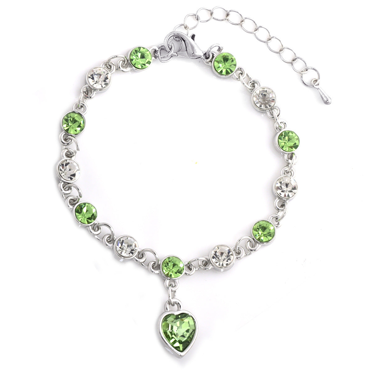 Wholesale Rose Heart Azusa Alloy Bracelet