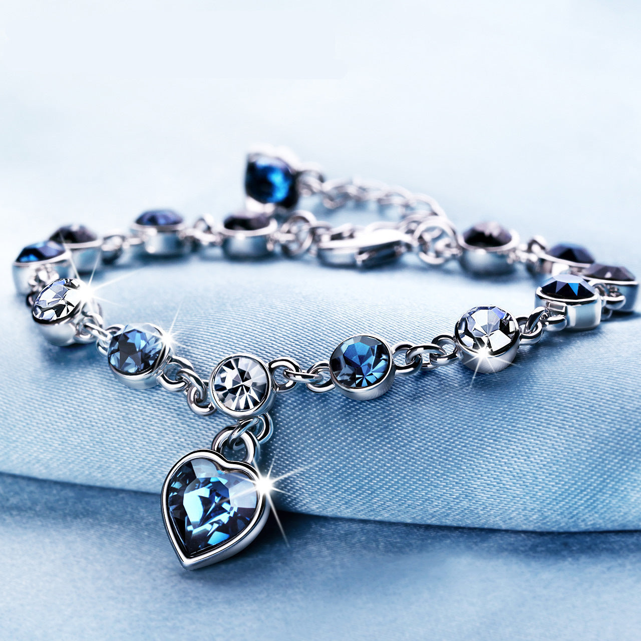 Wholesale Rose Heart Azusa Alloy Bracelet