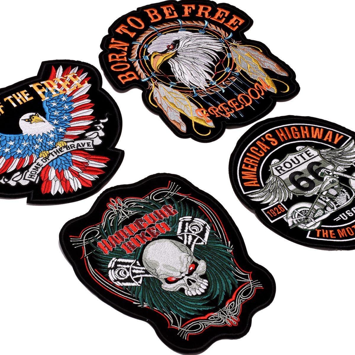 Wholesale Large Embroidered Cloth Patch  Punk Skull Design Adhesive Backing For Clothing Decorative Accent Everyday Use And Resale