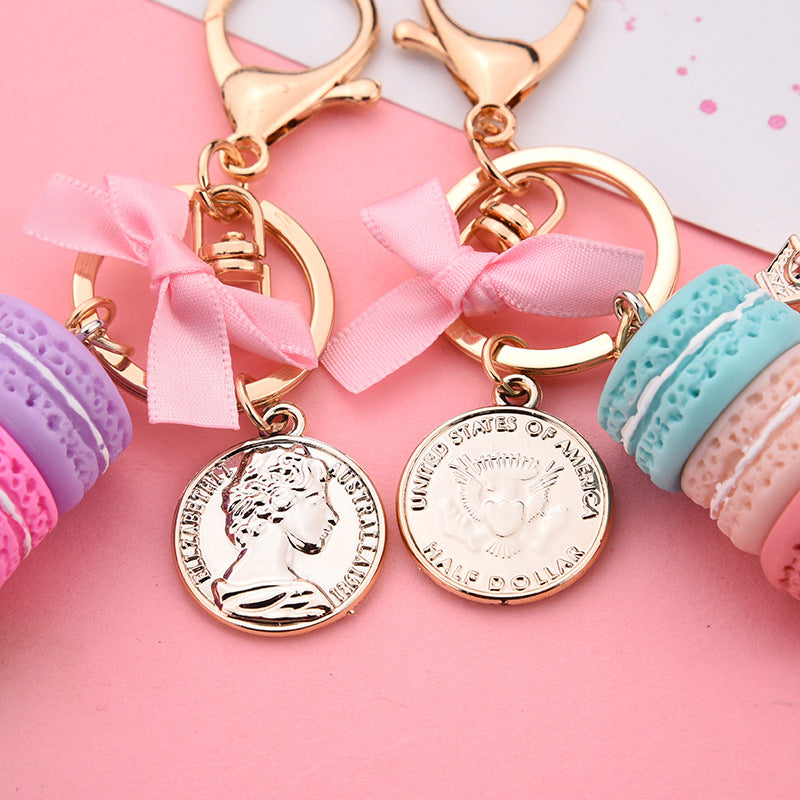 Wholesale Three-tier Macaron Cake Keychain
