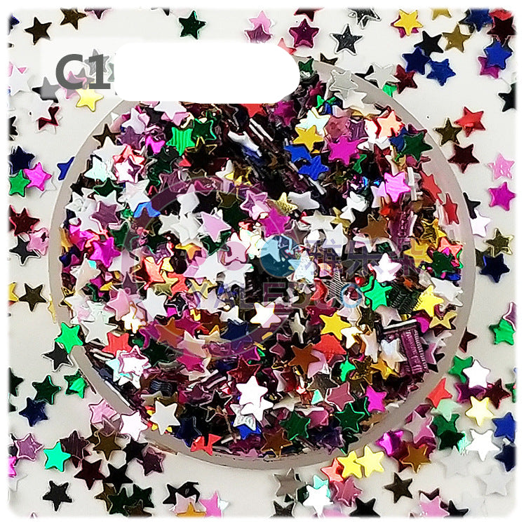 Wholesale 4mm five-pointed star pvc sequins