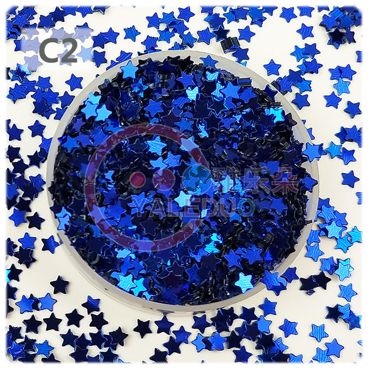 Wholesale 4mm five-pointed star pvc sequins