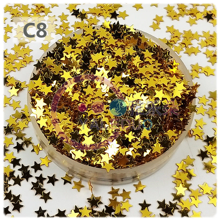 Wholesale 4mm five-pointed star pvc sequins