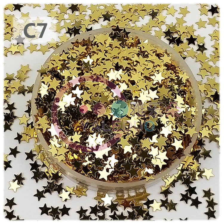 Wholesale 4mm five-pointed star pvc sequins