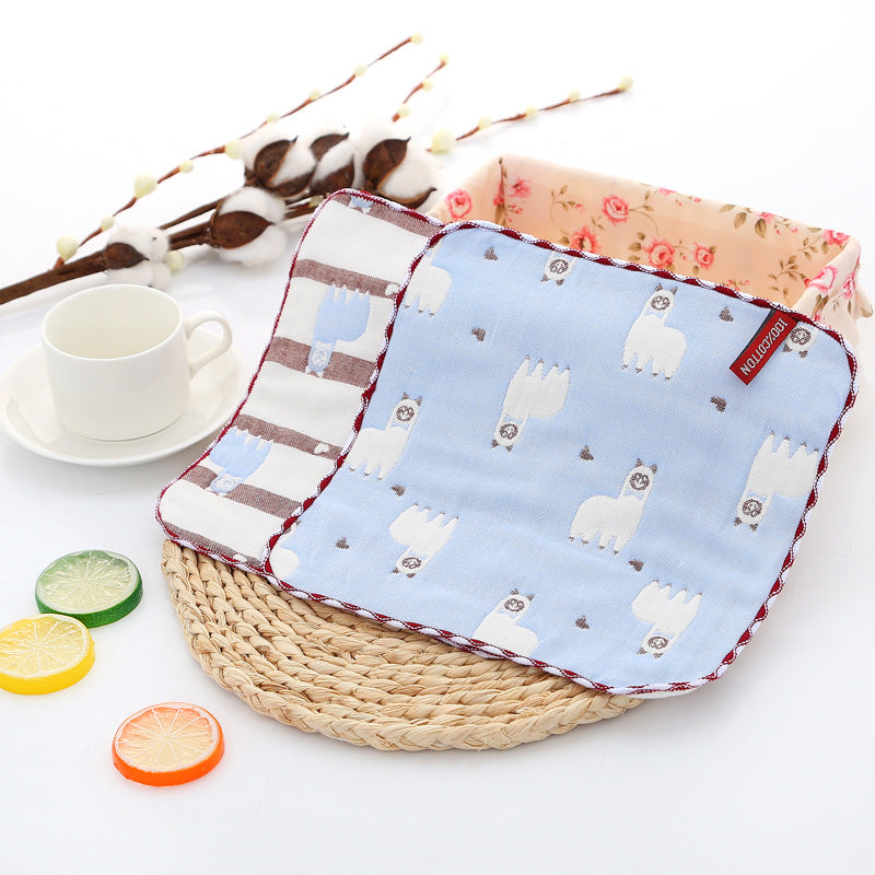 Wholesale Pure Cotton Square Towel Six Layer Gauze Baby Bibs Toddler Handkerchiefs Nursery Use Small Towels For Babies