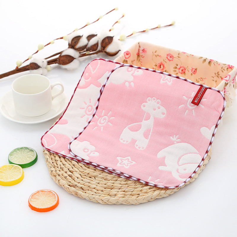 Wholesale Pure Cotton Square Towel Six Layer Gauze Baby Bibs Toddler Handkerchiefs Nursery Use Small Towels For Babies