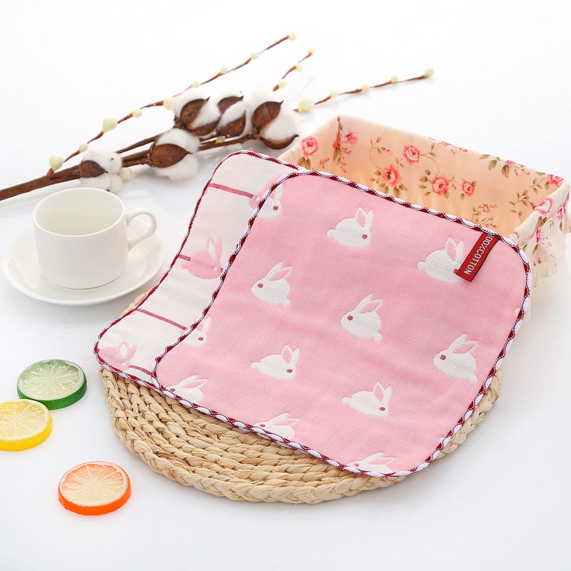 Wholesale Pure Cotton Square Towel Six Layer Gauze Baby Bibs Toddler Handkerchiefs Nursery Use Small Towels For Babies