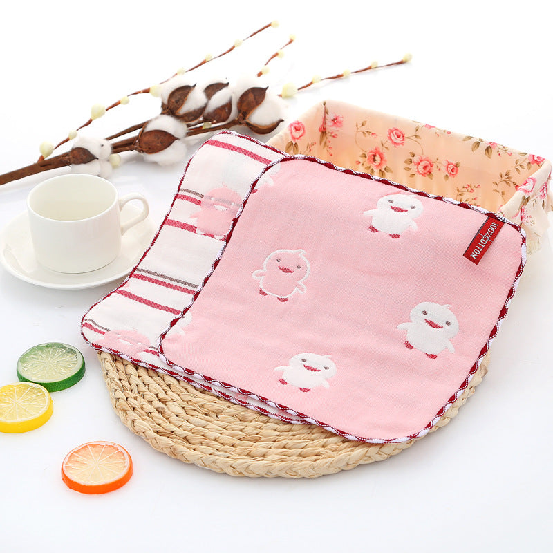 Wholesale Pure Cotton Square Towel Six Layer Gauze Baby Bibs Toddler Handkerchiefs Nursery Use Small Towels For Babies