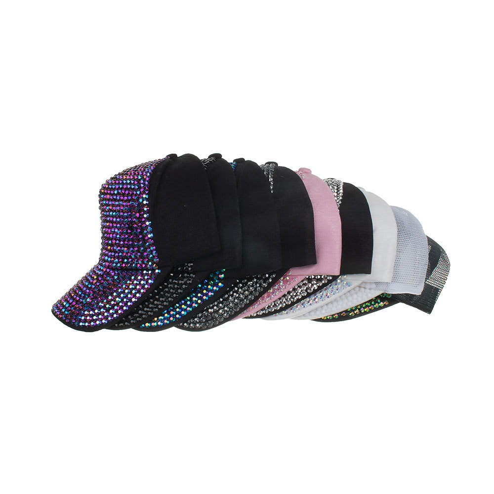 Wholesale  Full Diamond Baseball Cap Sunshade Outdoor Sun Hat