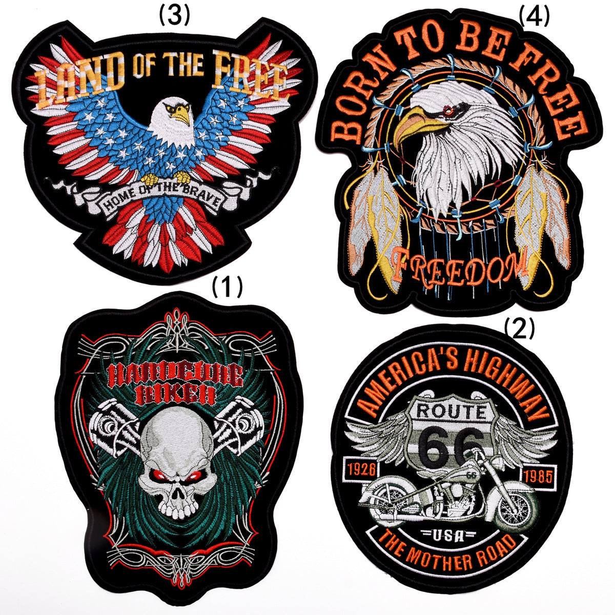 Wholesale Large Embroidered Cloth Patch  Punk Skull Design Adhesive Backing For Clothing Decorative Accent Everyday Use And Resale