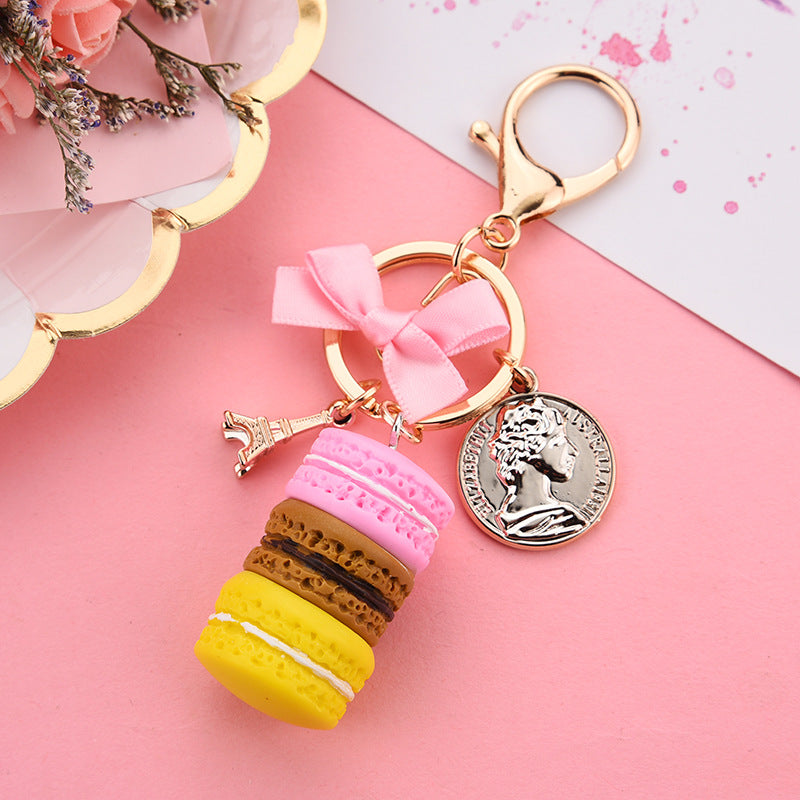 Wholesale Three-tier Macaron Cake Keychain
