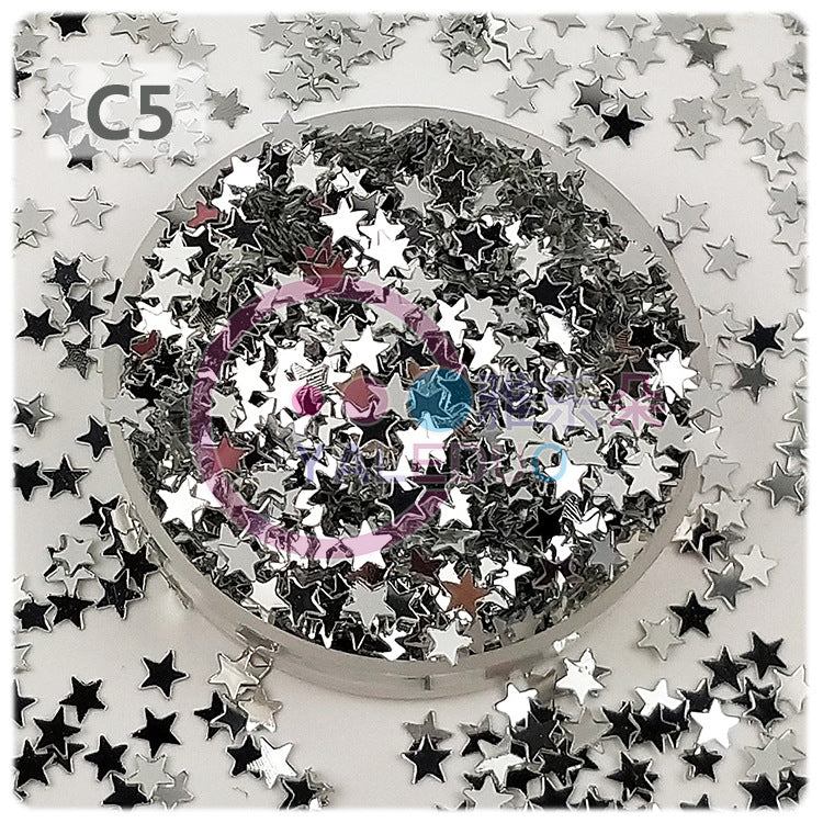 Wholesale 4mm five-pointed star pvc sequins