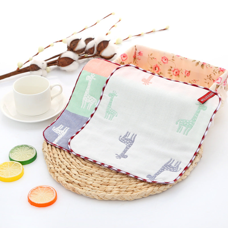 Wholesale Pure Cotton Square Towel Six Layer Gauze Baby Bibs Toddler Handkerchiefs Nursery Use Small Towels For Babies