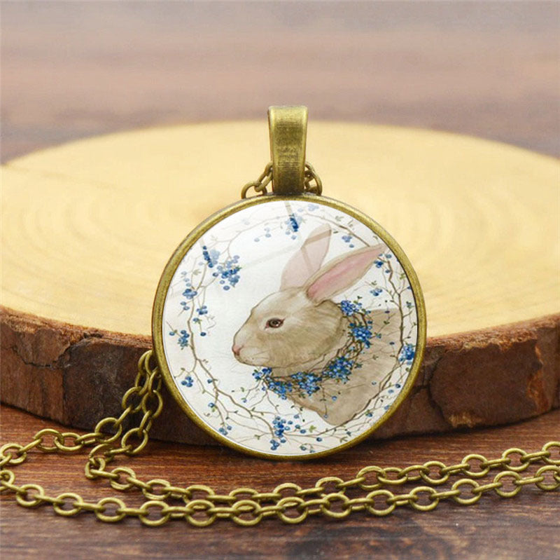 Wholesale Easter Rabbit Alloy Necklaces
