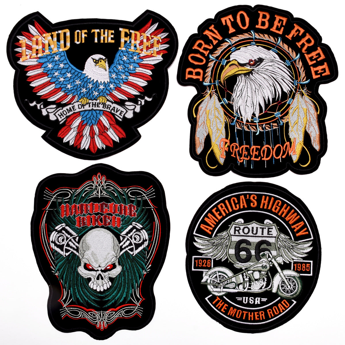 Wholesale Large Embroidered Cloth Patch  Punk Skull Design Adhesive Backing For Clothing Decorative Accent Everyday Use And Resale
