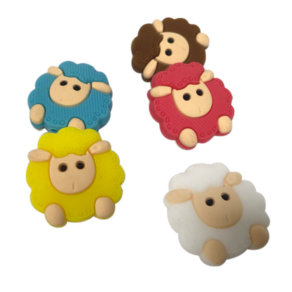 Wholesale 10PCS Silicone Baby Sheep Focal beads