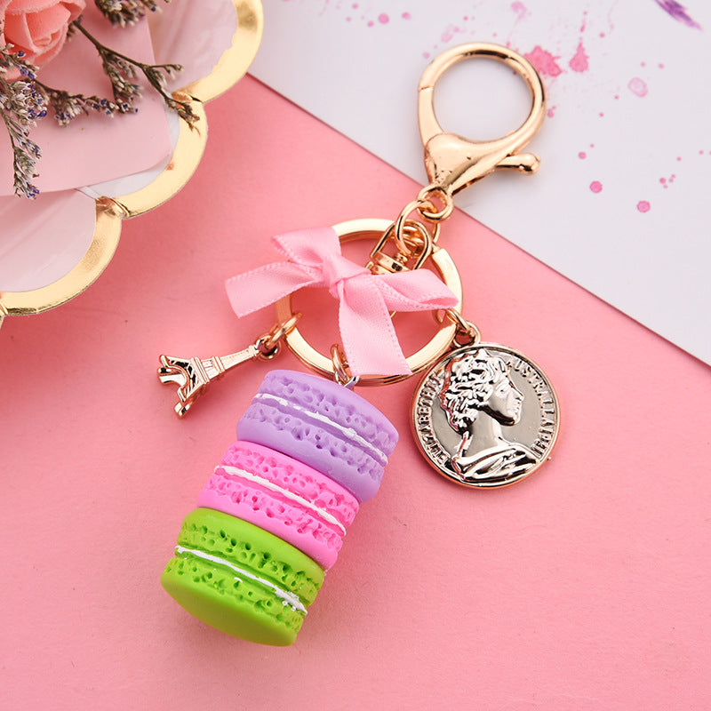 Wholesale Three-tier Macaron Cake Keychain