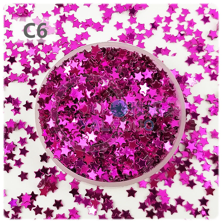 Wholesale 4mm five-pointed star pvc sequins
