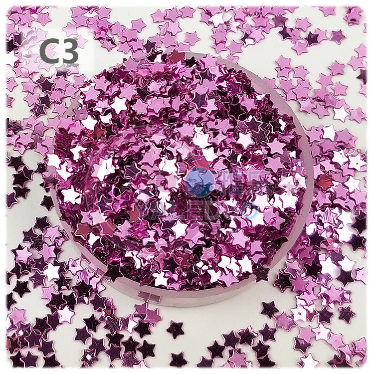 Wholesale 4mm five-pointed star pvc sequins