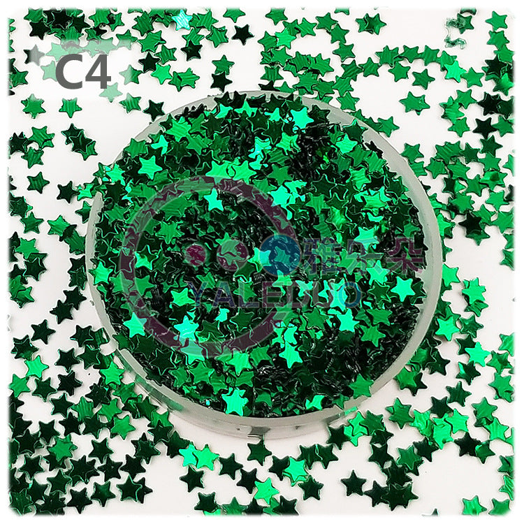 Wholesale 4mm five-pointed star pvc sequins