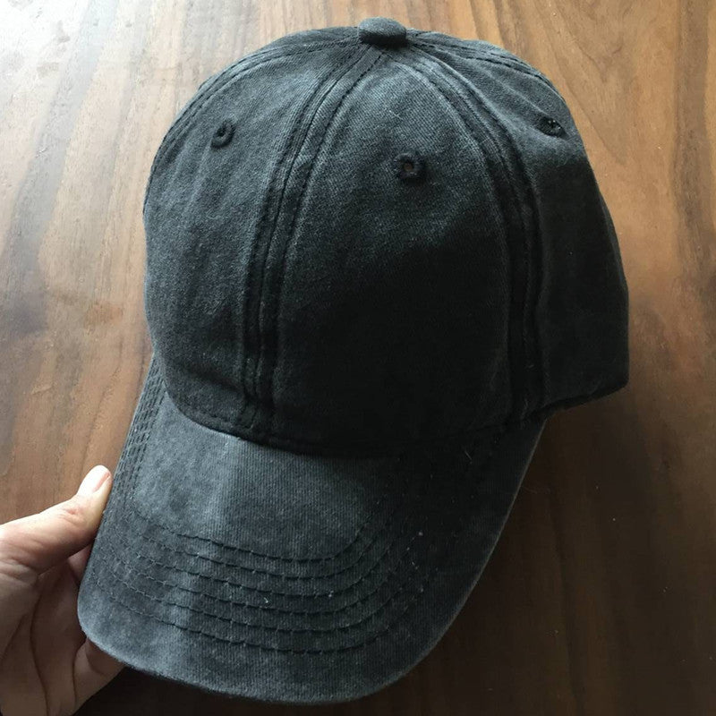 Wholesale Washed Distressed Denim Baseball Cap