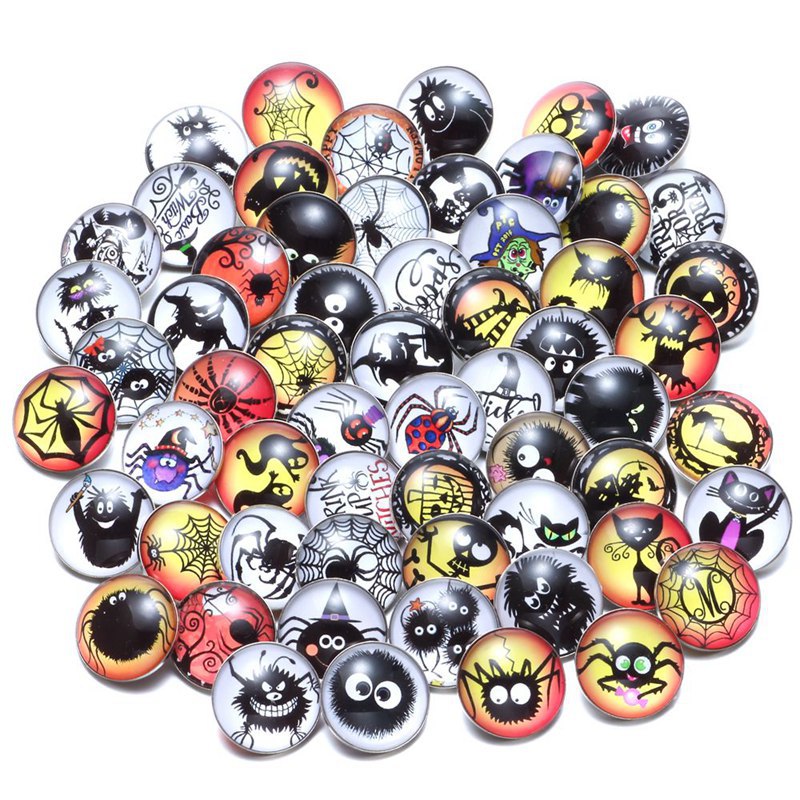 Wholesale 10PCS Alloy Bracelet Pendant DIY Glass Buckle Dutch Button