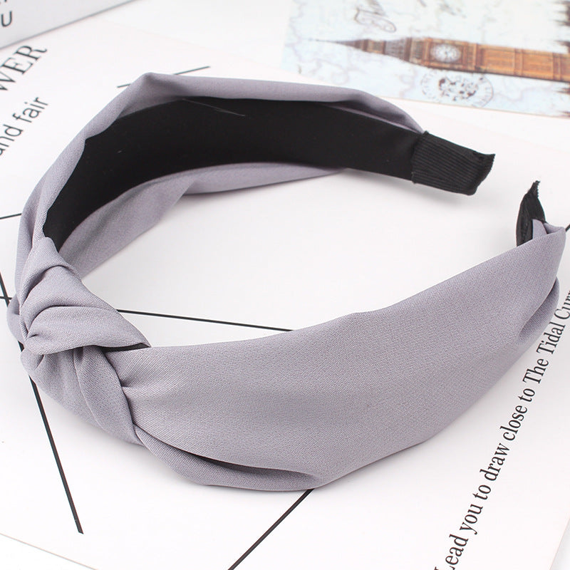Wholesale Cross Wide Edge Knotted Fabric Headbands