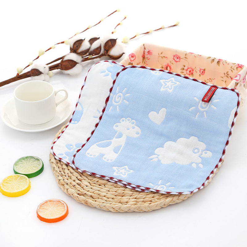 Wholesale Pure Cotton Square Towel Six Layer Gauze Baby Bibs Toddler Handkerchiefs Nursery Use Small Towels For Babies
