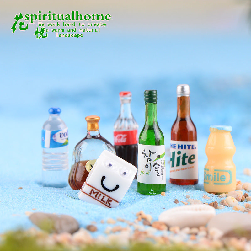 Wholesale milk cola resin mini succulent small ornaments jewelry pendant