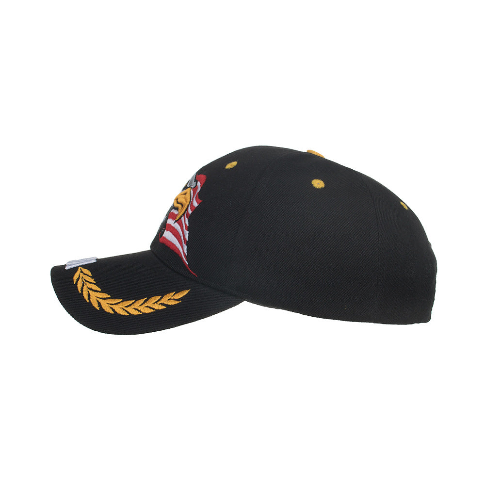 Wholesale  USA flag embroidered baseball cap peaked cap sun hat