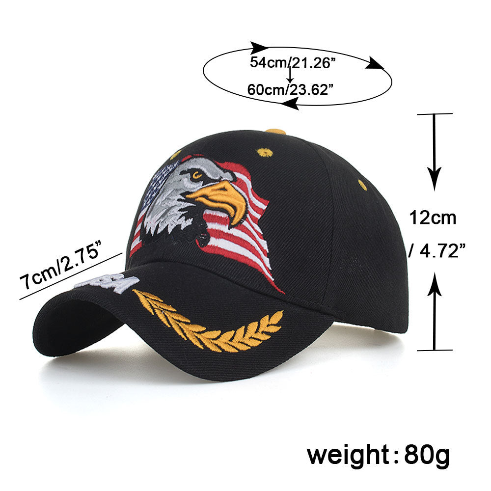 Wholesale  USA flag embroidered baseball cap peaked cap sun hat