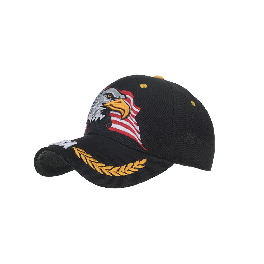 Wholesale  USA flag embroidered baseball cap peaked cap sun hat
