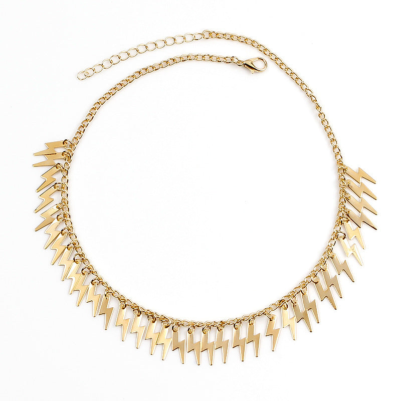 Wholesale Copper Sheet Lightning Alloy Necklaces