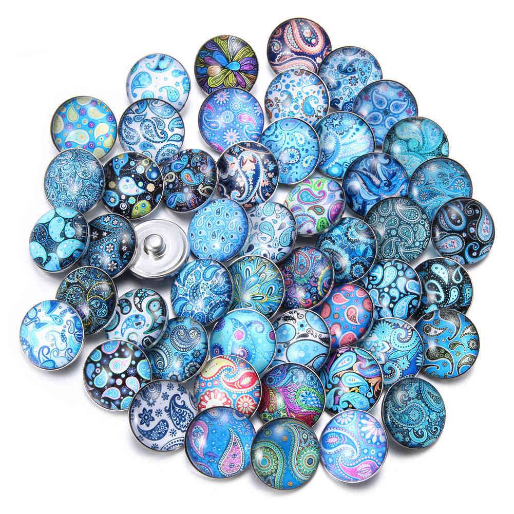 Wholesale 10pcs18MM Alloy Bracelet Pendant Exotic Glass DIY Buckle Jewelry Buckle