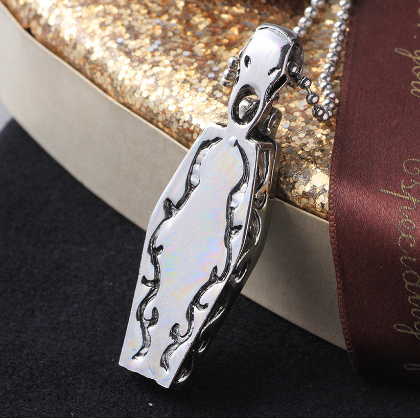 Wholesale Cross Coffin Skeleton Necklace