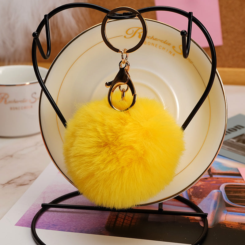 Wholesale Imitation Rex Rabbit Fur Ball Keychain