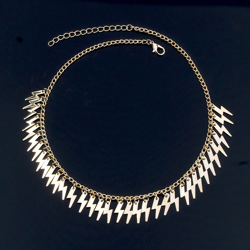 Wholesale Copper Sheet Lightning Alloy Necklaces