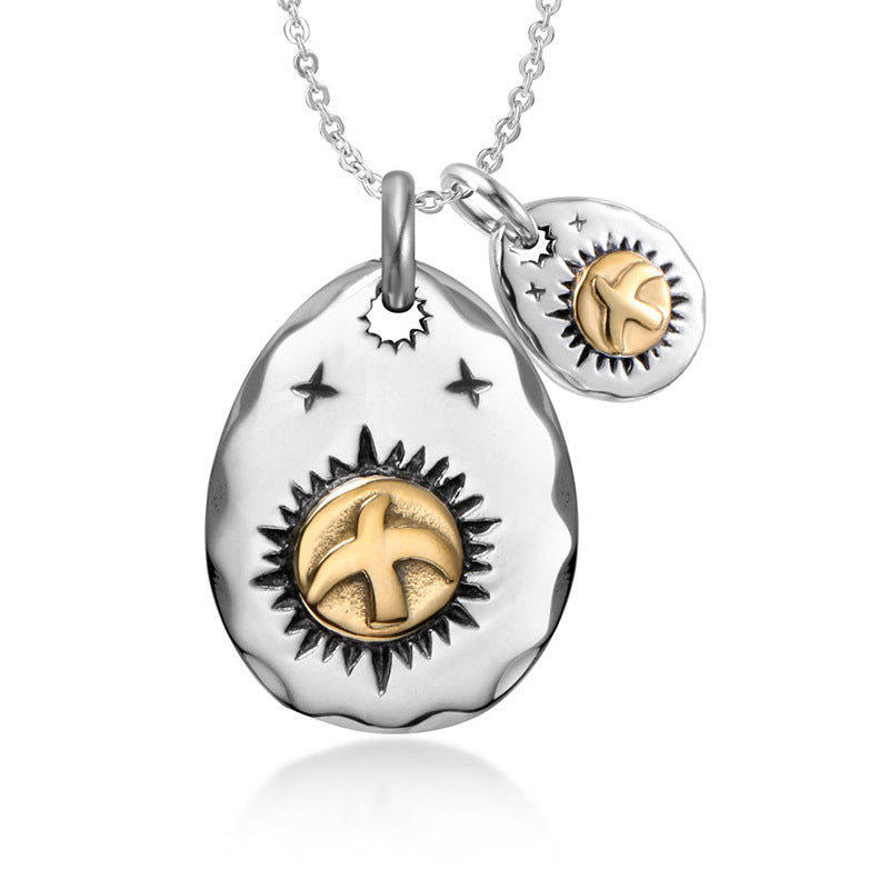 Wholesale Simple Eagle Titanium Steel Necklace