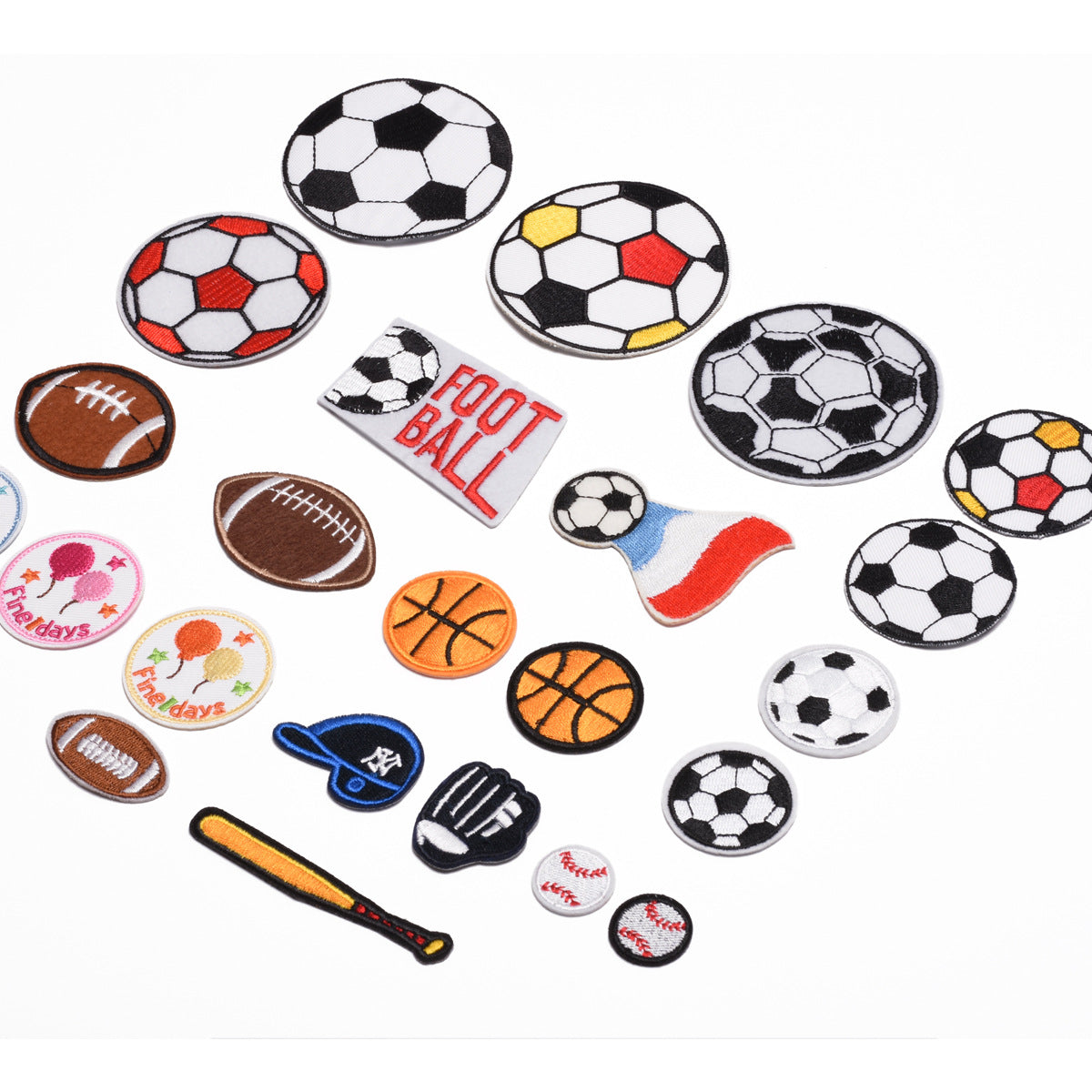 Wholesale Cartoon Embroidered Soccer and Baseball DIY Patches
