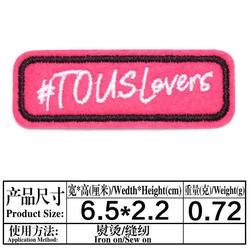 Wholesale 17Pcs Embroidered Iron On Patches Set Felt Twill Campus Style Badge Appliques DIY Clothing Accessory Boutique Gift Resale