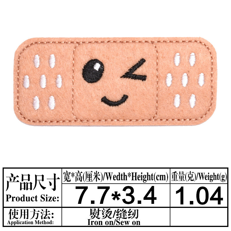 Wholesale 17Pcs Embroidered Iron On Patches Set Felt Twill Campus Style Badge Appliques DIY Clothing Accessory Boutique Gift Resale
