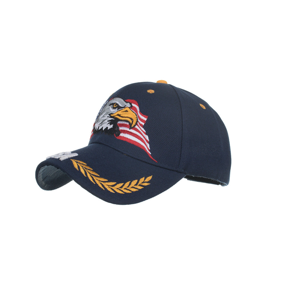 Wholesale  USA flag embroidered baseball cap peaked cap sun hat