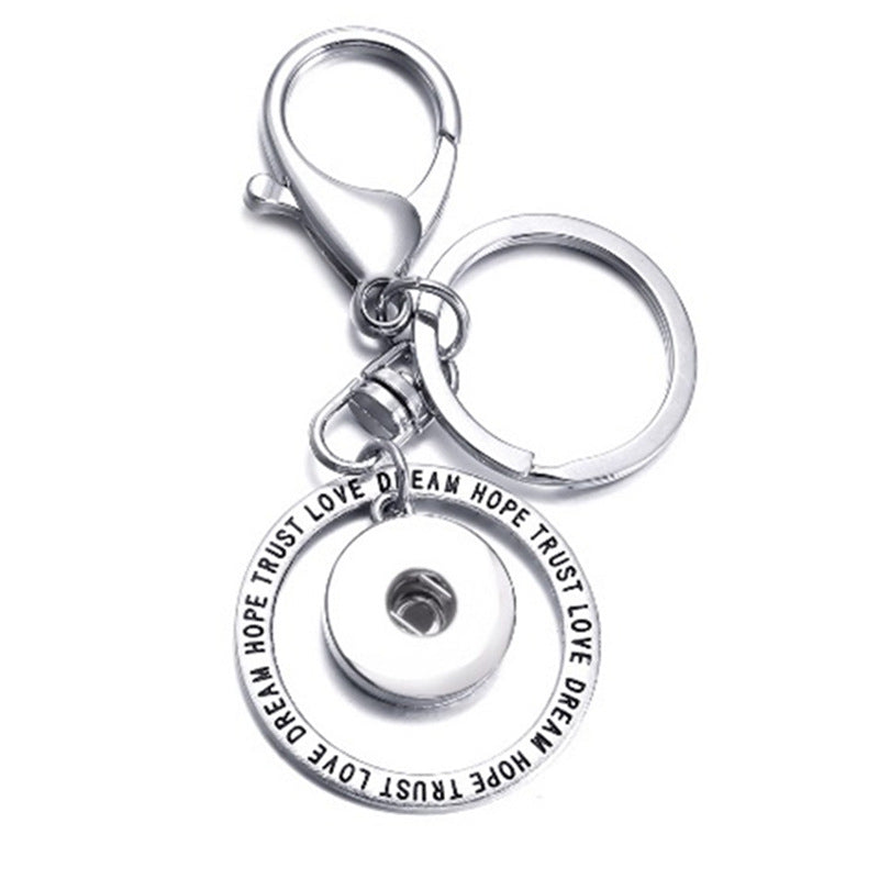 Wholesale Button alloy accessories DIY keychain