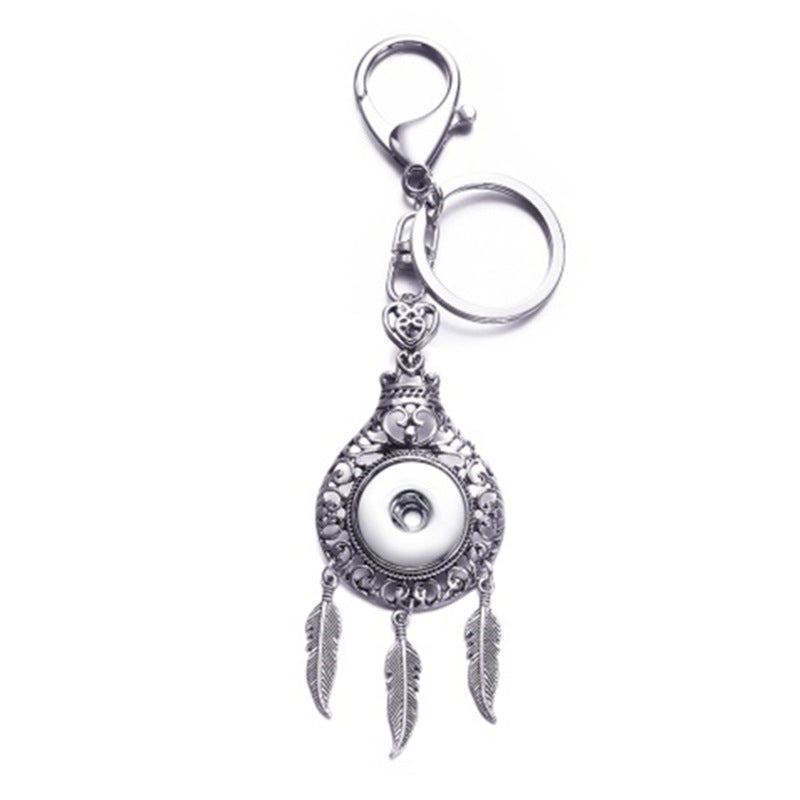 Wholesale Button alloy accessories DIY keychain