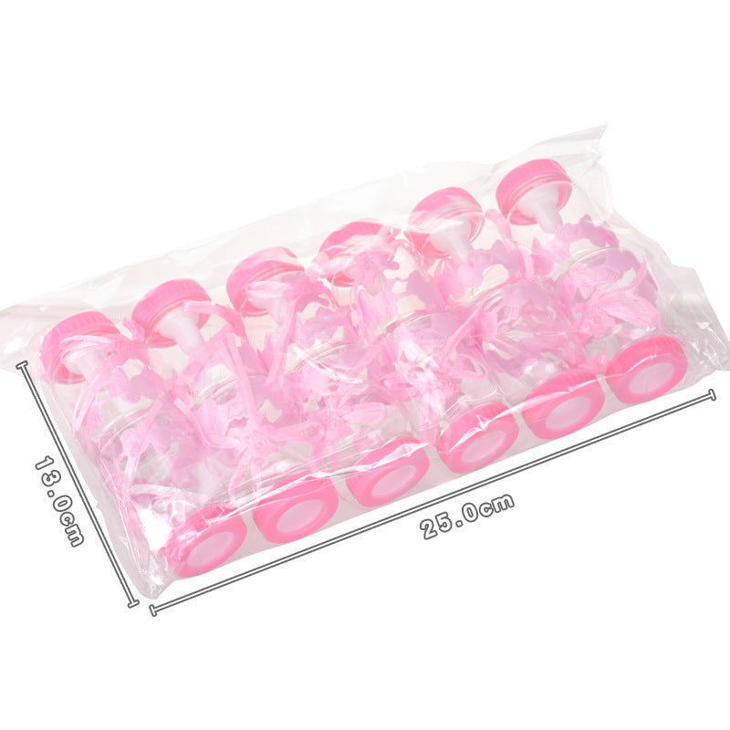 Wholesale 12PCSSmall Milk Bottles Transparent Plastic Packaging Boxes Creative Candy Boxes