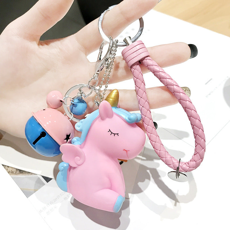 Wholesale Unicorn Hair Ball Silicone Keychains