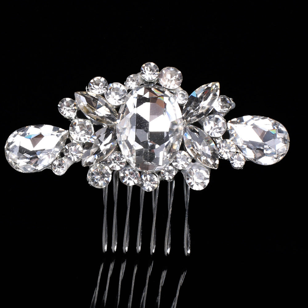 Wholesale Alloy Diamond Inlaid Pearl Hair Comb Hair Clip