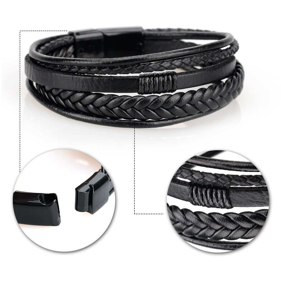 Wholesale Hand-woven leather bracelet
