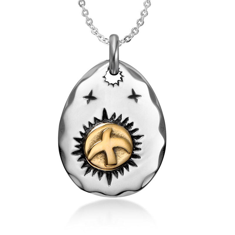 Wholesale Simple Eagle Titanium Steel Necklace