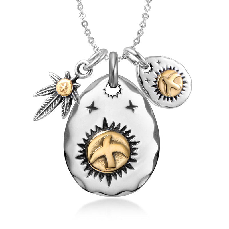 Wholesale Simple Eagle Titanium Steel Necklace